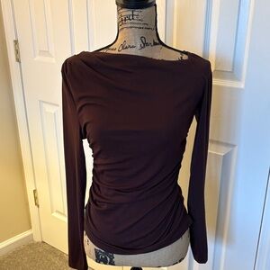 Cider Women's Dark Brown Long Sleeve Top